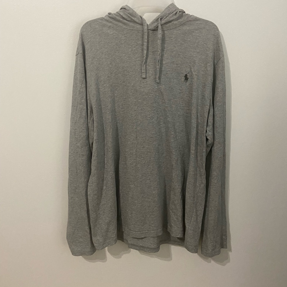 Polo Ralph Lauren gray/maroon longsleeve hoodies for men-L